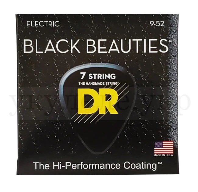 DR BKE7-9 BLACK BEAUTIES Electric - Light 7-String 9-52
